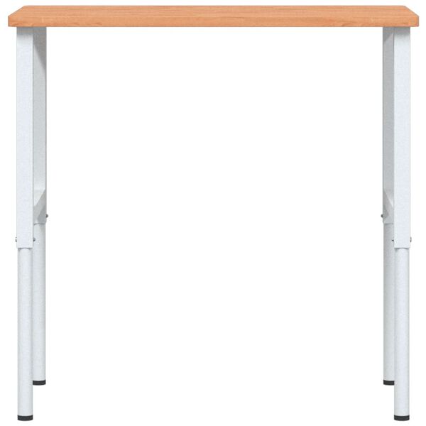 vidaXL Πάγκος Εργασίας Ορθογώνιος 100x60x(71,5-98) εκ Μασίφ Ξύλο Οξιάς