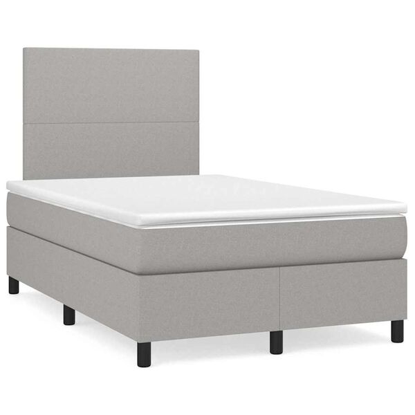 vidaXL &Kappa;&rho;&epsilon;&beta;ά&tau;&iota; Boxspring &mu;&epsilon; &Sigma;&tau;&rho;ώ&mu;&alpha; & LED &Alpha;&nu;.&Gamma;&kappa;&rho;&iota; 120x190&epsilon;&kappa;. &Upsilon;&phi;&alpha;&sigma;&mu;ά&tau;&iota;&nu;&omicron;