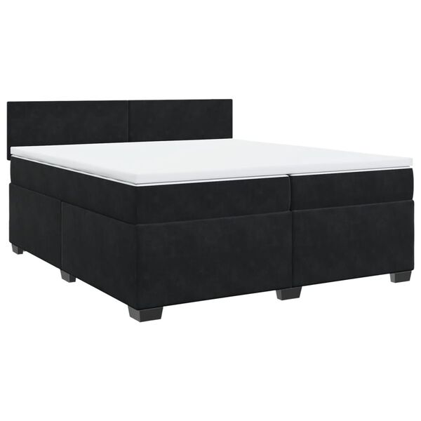 vidaXL &Kappa;&rho;&epsilon;&beta;ά&tau;&iota; Boxspring &mu;&epsilon; &Sigma;&tau;&rho;ώ&mu;&alpha; &Mu;&alpha;ύ&rho;&omicron; 200x200 &epsilon;&kappa;. &Beta;&epsilon;&lambda;&omicron;ύ&delta;&iota;&nu;&omicron;