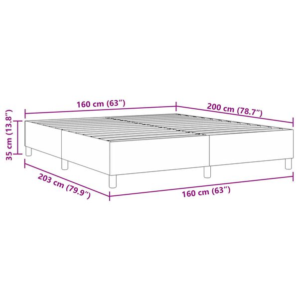 vidaXL Κρεβάτι με ελατήρια Γκρι Πράσινο 160 x 200 cm Βελούδο