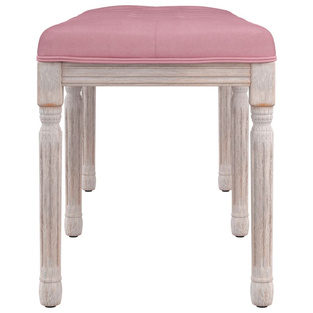 vidaXL Πάγκος Ροζ 110 x 40 x 49 εκ. Βελούδινος
