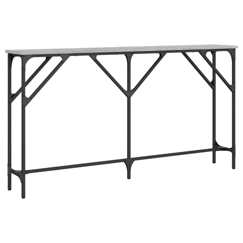 vidaXL Τραπέζι Κονσόλα Γκρι Sonoma 140 x 23 x 75 εκ. Επεξεργ. από Ξύλο