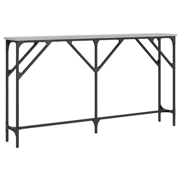 vidaXL Τραπέζι Κονσόλα Γκρι Sonoma 140 x 23 x 75 εκ. Επεξεργ. από Ξύλο