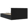 vidaXL Πλαίσιο Κρεβατιού Αποθ. Χώρο/LED Μαύρο 120x200 εκ. Δερματίνη