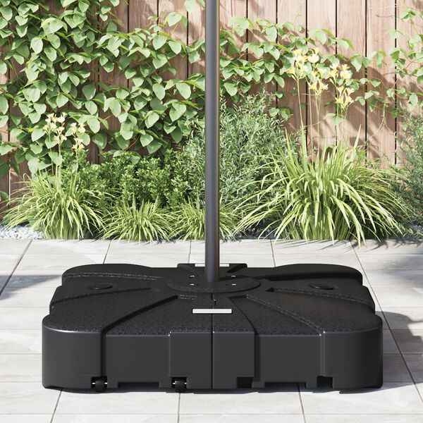 vidaXL Σετ Βάσης Ανεμογεννήτριας 2 pcs Μαύρο 88 x 88 x 19 εκ. Πλαστικό