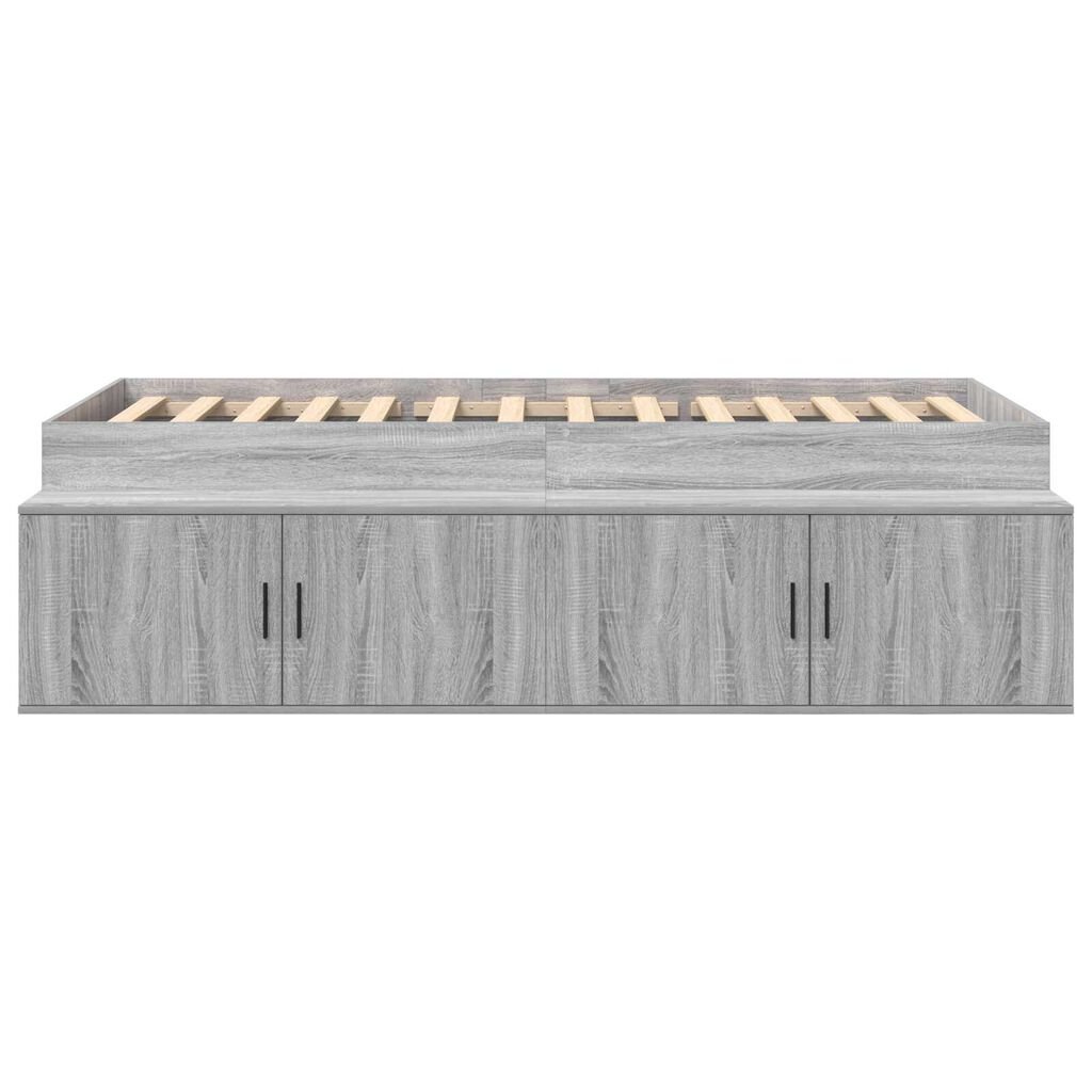 vidaXL Κρεβάτι με αποθηκευτικό χώρο Γκρι sonoma 75 x 190 cm