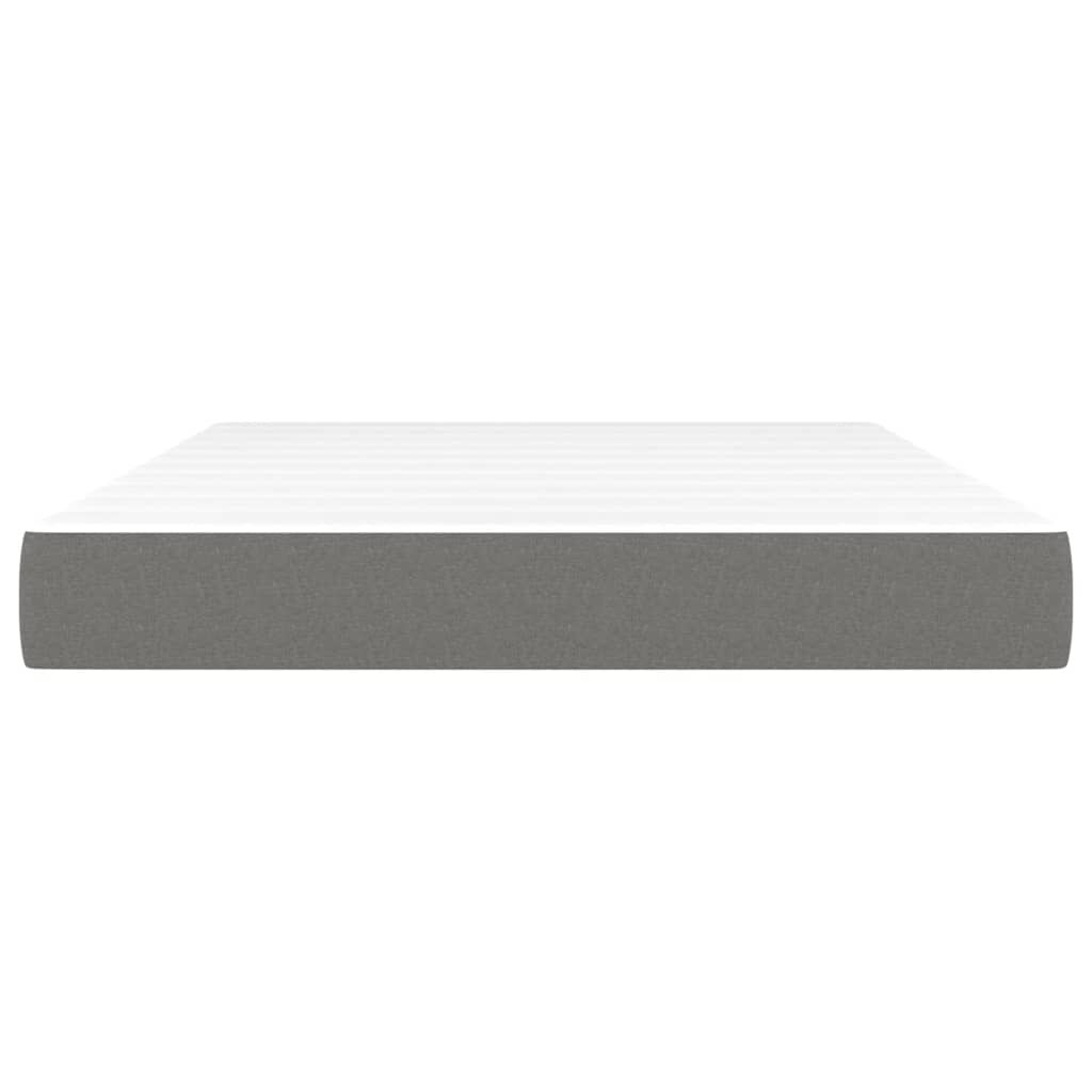 vidaXL Στρώμα με Pocket Springs Σκούρο Γκρι 140x200x20 εκ. Υφασμάτινο