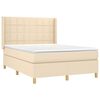 vidaXL &Kappa;&rho;&epsilon;&beta;ά&tau;&iota; Boxspring &mu;&epsilon; &Sigma;&tau;&rho;ώ&mu;&alpha; &Kappa;&rho;&epsilon;&mu; 140x190 &epsilon;&kappa;. &Upsilon;&phi;&alpha;&sigma;&mu;ά&tau;&iota;&nu;&omicron;