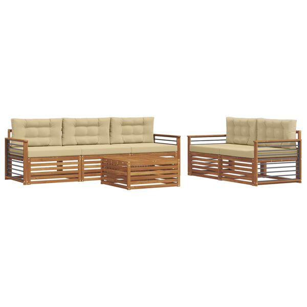 vidaXL &Sigma;&epsilon;&iota;&rho;ά &Kappa;&alpha;&nu;&alpha;&pi;έ &Epsilon;&xi;&omega;&tau;&epsilon;&rho;&iota;&kappa;&omicron;ύ &mu;&epsilon; &mu;&alpha;&xi;&iota;&lambda;ά&rho;&iota; 6 pcs &Phi;&upsilon;&sigma;&iota;&kappa;ό &kappa;&alpha;&iota; &Mu;&pi;&epsilon;&zeta;