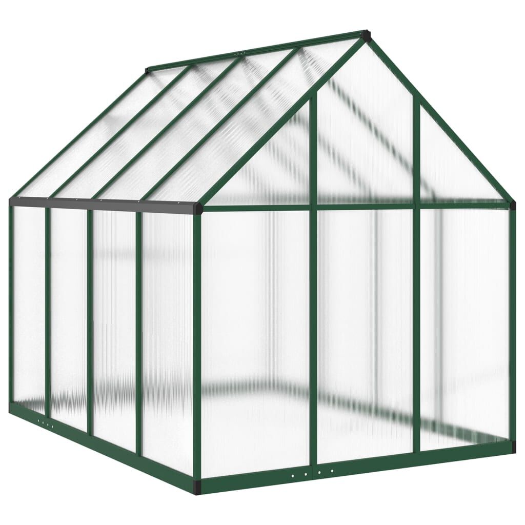vidaXL Θερμοκήπιο με Πλαίσιο Βάσης Πράσινο 224x169x195 εκ. Αλουμινίου