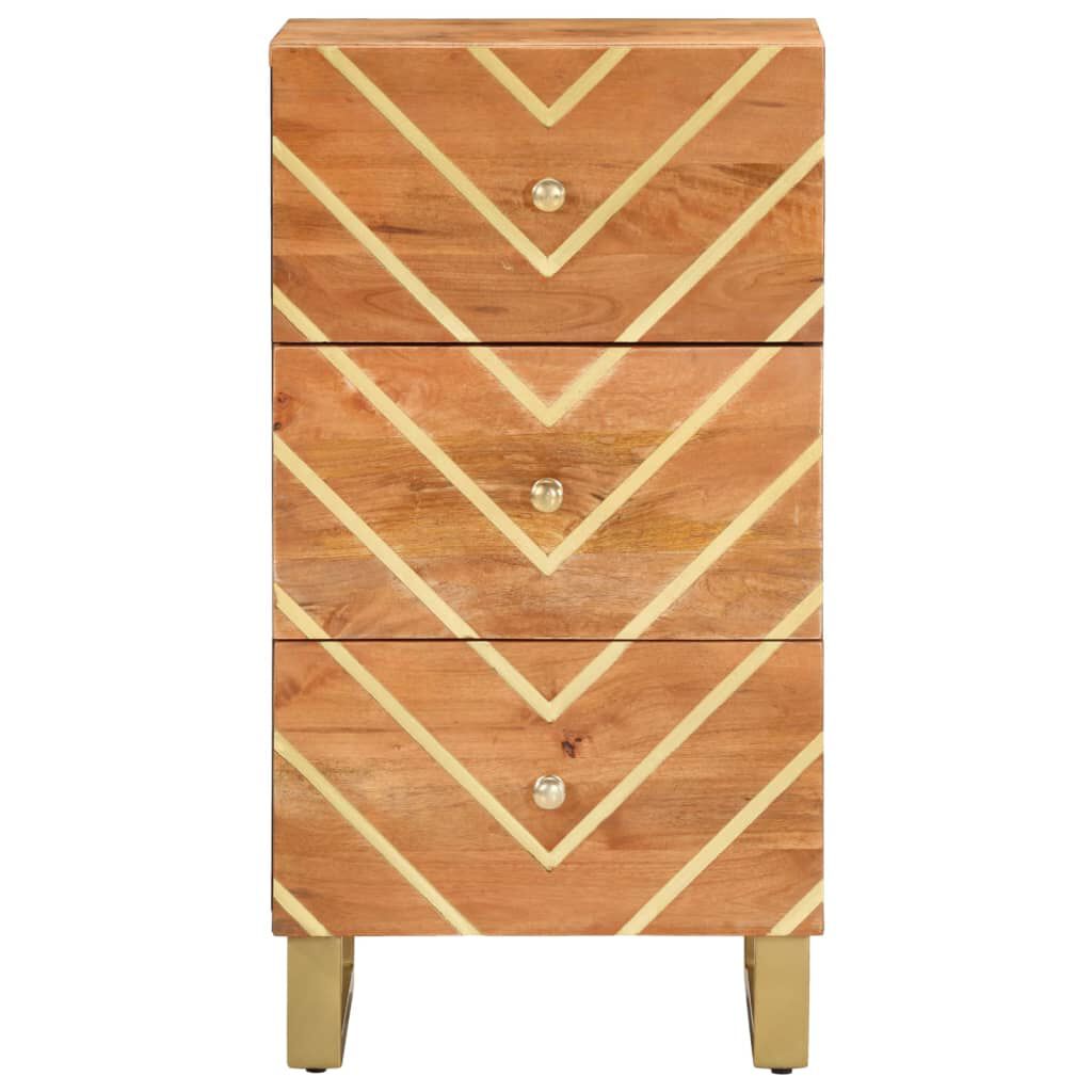 vidaXL Βοηθητικό Έπιπλο Καφέ/Μαύρο 40x33,5x75 εκ. Μασίφ Ξύλο Μάνγκο