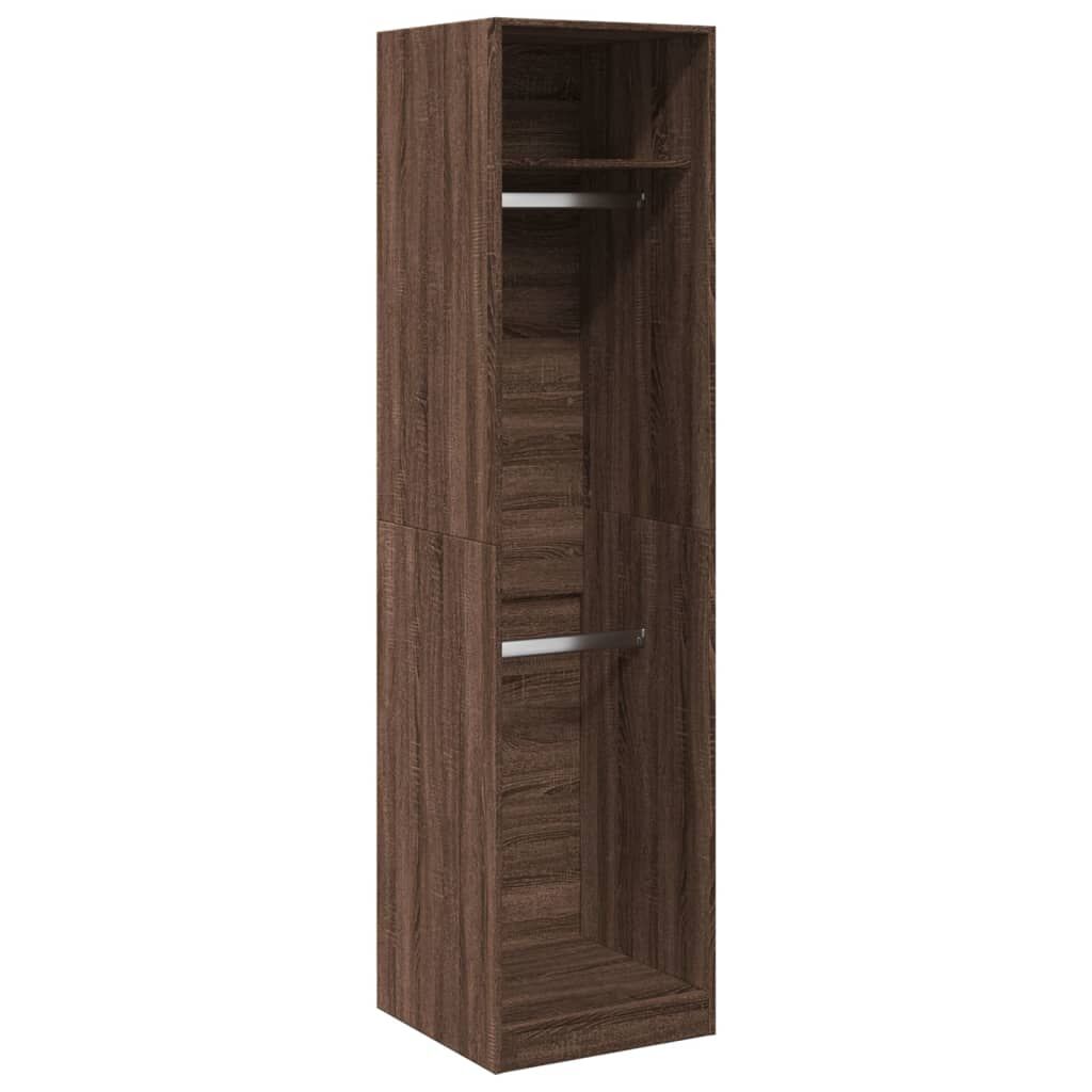vidaXL Ντουλάπα Καφέ Δρυς 50x50x200 εκ. από Επεξεργασμένο Ξύλο