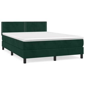 vidaXL &Kappa;&rho;&epsilon;&beta;ά&tau;&iota; Boxspring &mu;&epsilon; &Sigma;&tau;&rho;ώ&mu;&alpha; &Sigma;&kappa;&omicron;ύ&rho;&omicron; &Pi;&rho;ά&sigma;&iota;&nu;&omicron; 140x200&epsilon;&kappa;. &Beta;&epsilon;&lambda;&omicron;ύ&delta;&iota;&nu;&omicron;
