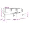 vidaXL Καναπές Κρεβάτι 200x60x75 εκ. Μασίφ Ακακία με Γκρι Μαξιλάρι