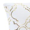 vidaXL Μαξιλάρια 2 τεμ. Λευκό/Χρυσό με Τύπωμα Foil 40x40 εκ. Βαμβακερά