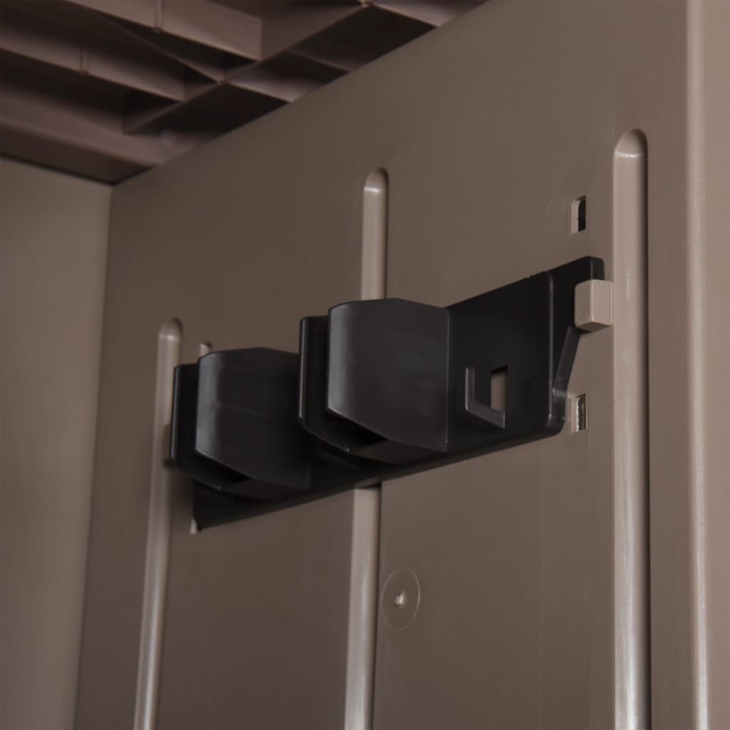 vidaXL Ντουλάπι Αποθήκευσης Κήπου Καφέ 65x45x172 εκ. PP Εμφάνιση Ξύλου