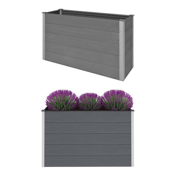 vidaXL Ζαρντινιέρα Υπερυψωμένη Γκρι 150 x 50 x 91 εκ. από WPC