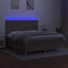 vidaXL &Kappa;&rho;&epsilon;&beta;ά&tau;&iota; Boxspring &mu;&epsilon; &Sigma;&tau;&rho;ώ&mu;&alpha; & LED Taupe 160x200 &epsilon;&kappa;. &Upsilon;&phi;&alpha;&sigma;&mu;ά&tau;&iota;&nu;&omicron;