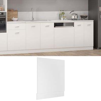 vidaXL Πρόσοψη Πλυντηρίου Πιάτων Λευκή 59,5 x 3 x 67 εκ. Μοριοσανίδα