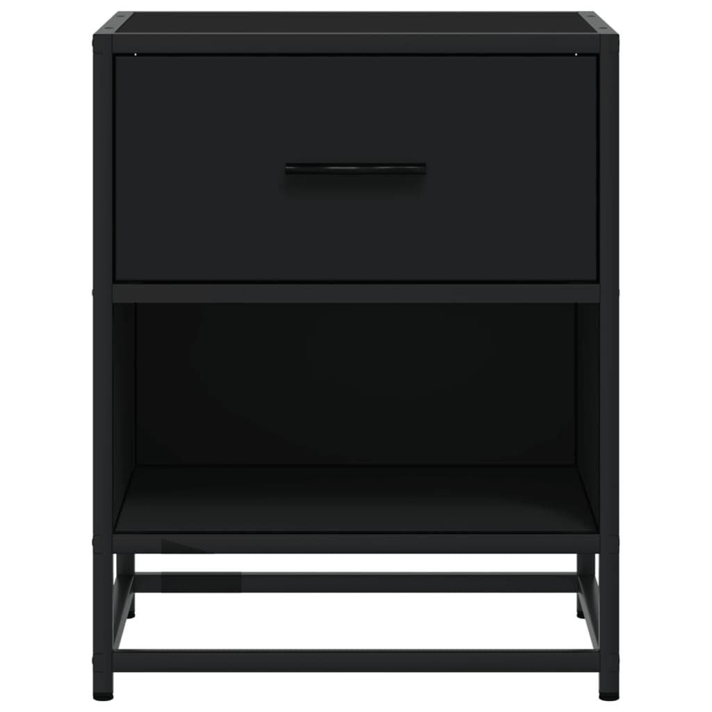 vidaXL Κομοδίνο Μαύρο 40x31x50 εκ. από Επεξεργασμένο Ξύλο