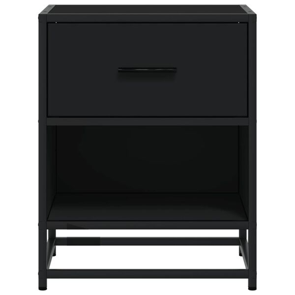 vidaXL Κομοδίνο Μαύρο 40x31x50 εκ. από Επεξεργασμένο Ξύλο