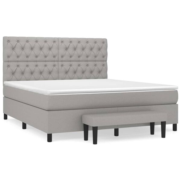 vidaXL &Kappa;&rho;&epsilon;&beta;ά&tau;&iota; Boxspring &mu;&epsilon; &Sigma;&tau;&rho;ώ&mu;&alpha; &Alpha;&nu;. &Pi;&rho;ά&sigma;&iota;&nu;&omicron; 160x200&epsilon;&kappa; &Upsilon;&phi;&alpha;&sigma;&mu;ά&tau;&iota;&nu;&omicron;
