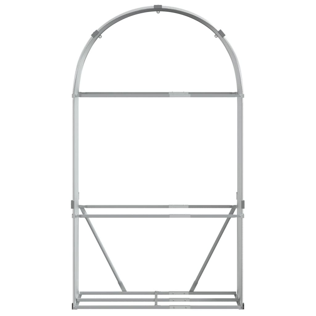 vidaXL Ξυλοθήκη Αν. Γκρι 120 x 45 x 210 εκ. από Γαλβανισμένο Ατσάλι