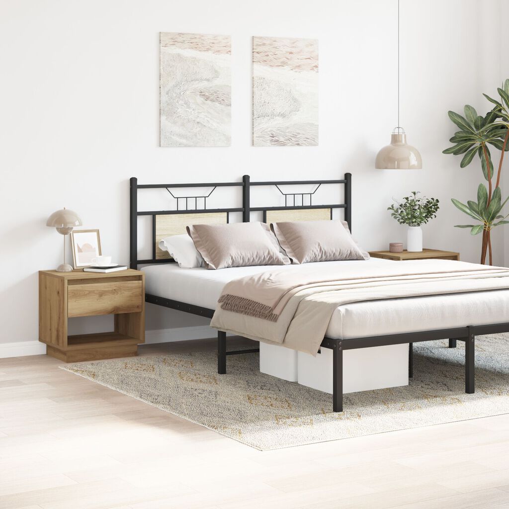 vidaXL Κομοδίνο 2 τεμ Καρυδί 45x34x47 εκ Ξύλο Γεννητριών