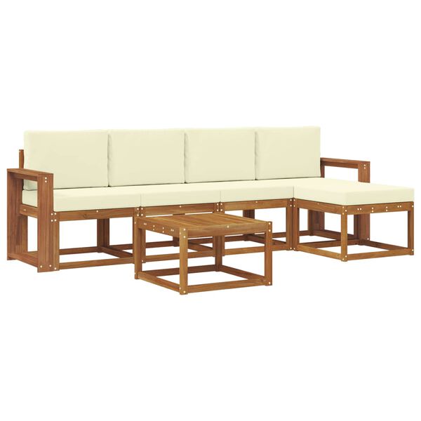 vidaXL &Sigma;&epsilon;&iota;&rho;ά &Kappa;&alpha;&nu;&alpha;&pi;έ &Epsilon;&xi;&omega;&tau;&epsilon;&rho;&iota;&kappa;&omicron;ύ &mu;&epsilon; &mu;&alpha;&xi;&iota;&lambda;ά&rho;&iota; 6 pcs &Phi;&upsilon;&sigma;&iota;&kappa;ό &kappa;&alpha;&iota; &Kappa;&rho;έ&mu;&alpha;