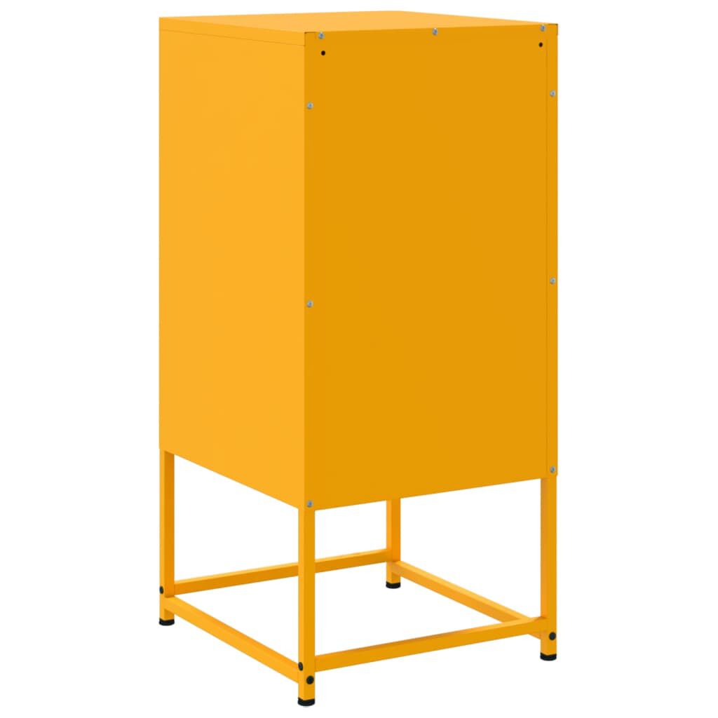 vidaXL Κομοδίνο Μουσταρδί 36x39x78 εκ. από Χάλυβα