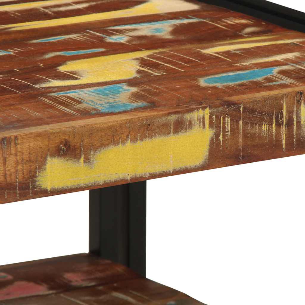 vidaXL Τραπεζάκι σαλονιού πολύχρωμο 50x50x38cm Ξύλο μασίφ αναγεννημένο