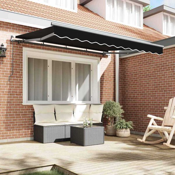 vidaXL Σκηνίτσα Αναδιπλούμενη Μαύρο 350 x 200 cm