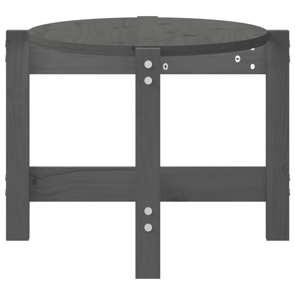 vidaXL Τραπεζάκι Σαλονιού Γκρι 87 x 48 x 35 εκ. από Μασίφ Ξύλο Πεύκου