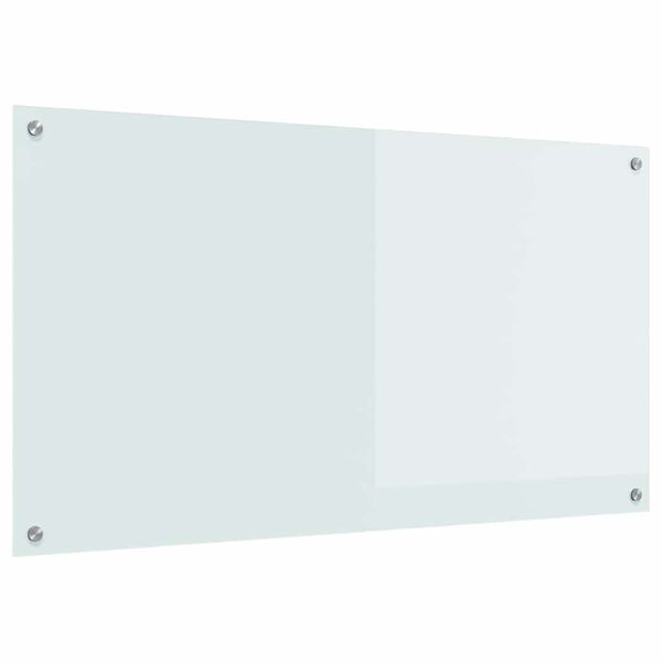 vidaXL Πίσω Πάνελ Κουζίνας Λευκό 110 x 60 x 0,6 εκ. σκληρυμένο γυαλί