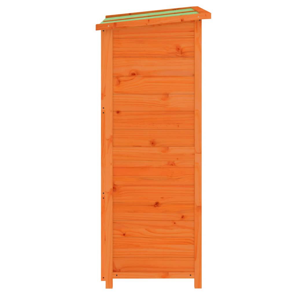 vidaXL Αποθήκη Εργαλείων Κήπου Καφέ 83x57x140 εκ. Μασίφ Ξύλο Πεύκου
