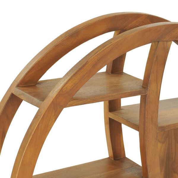 vidaXL Ραφιέρα Τοίχου Σχέδιο Γιν Γιανγκ 80x17,5x80 εκ. Μασίφ Ξύλο Teak