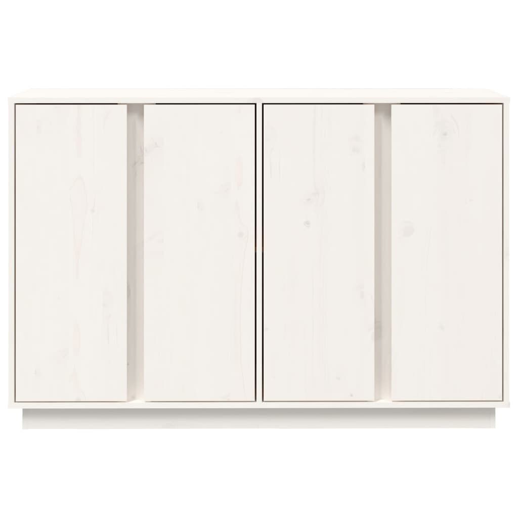vidaXL Μπουφές Λευκός 120 x 35 x 80 εκ. από Μασίφ Ξύλο Πεύκου