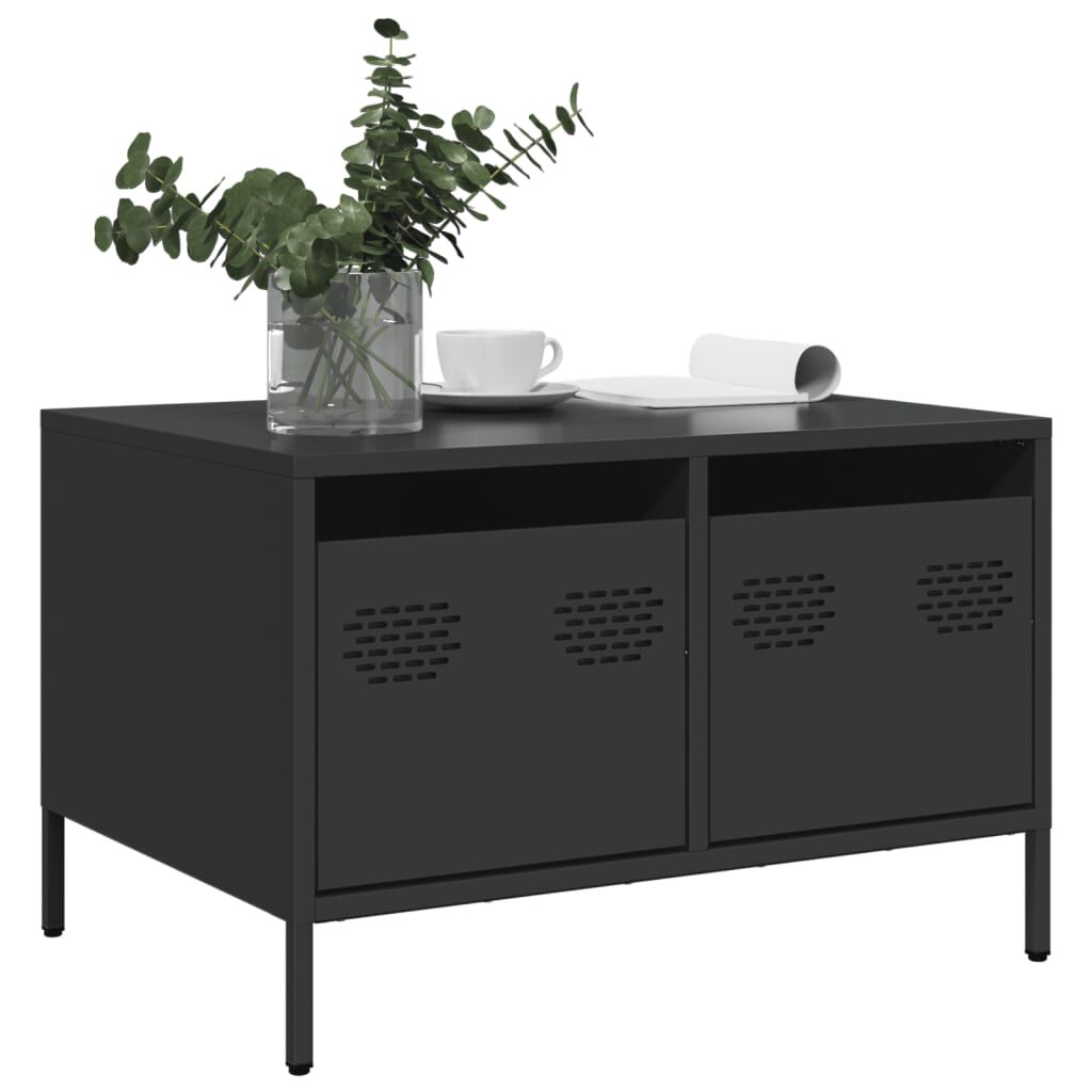 vidaXL Έπιπλο Τηλεόρασης Μαύρο 68x50x43,5 εκ. Χάλυβας Ψυχρής Έλασης
