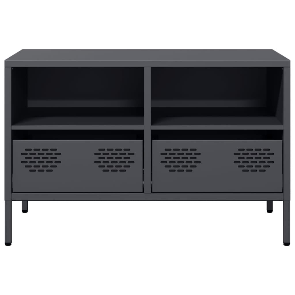 vidaXL Έπιπλο Τηλεόρασης Ανθρακί 68x39x43,5 εκ. Ατσάλι Ψυχρής Έλασης