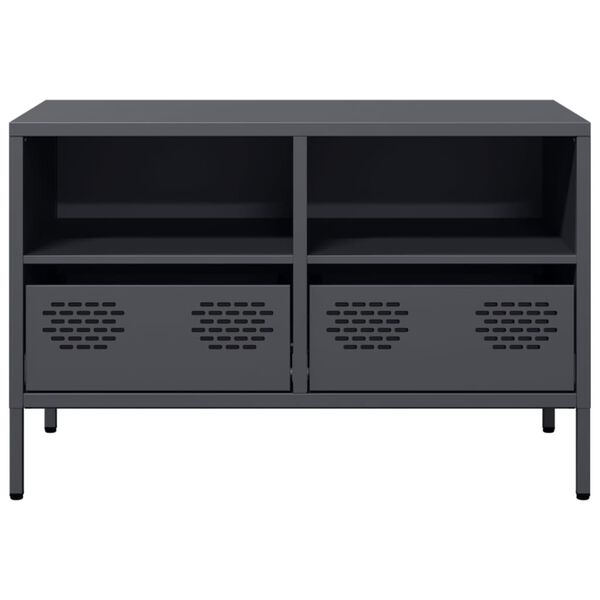 vidaXL Έπιπλο Τηλεόρασης Ανθρακί 68x39x43,5 εκ. Ατσάλι Ψυχρής Έλασης