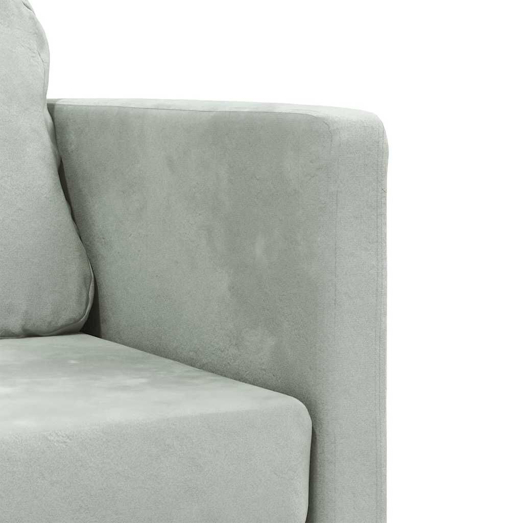 vidaXL Καναπές-Κρεβάτι Δαπέδου 2 σε 1 Αν. Γκρι 122x204x55 εκ. Βελούδο