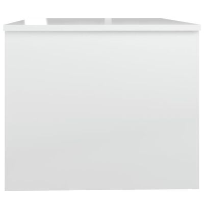 vidaXL Τραπεζάκι Σαλονιού Γυαλ. Λευκό 80x50x42,5 εκ. Επεξεργ. Ξύλο