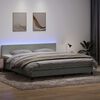 vidaXL &Kappa;&rho;&epsilon;&beta;ά&tau;&iota; Boxspring &mu;&epsilon; &Sigma;&tau;&rho;ώ&mu;&alpha; & LED &alpha;&nu;&omicron;&iota;&chi;&tau;ό &gamma;&kappa;&rho;&iota; 180x220 cm &Beta;&epsilon;&lambda;&omicron;ύ&delta;&iota;&nu;&omicron;