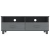 vidaXL Έπιπλο Τηλεόρασης HAMAR Σκ. Γκρι 106x40x40εκ. Μασίφ Ξύλο Πεύκου