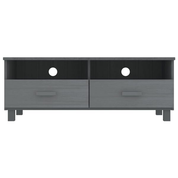 vidaXL Έπιπλο Τηλεόρασης HAMAR Σκ. Γκρι 106x40x40εκ. Μασίφ Ξύλο Πεύκου