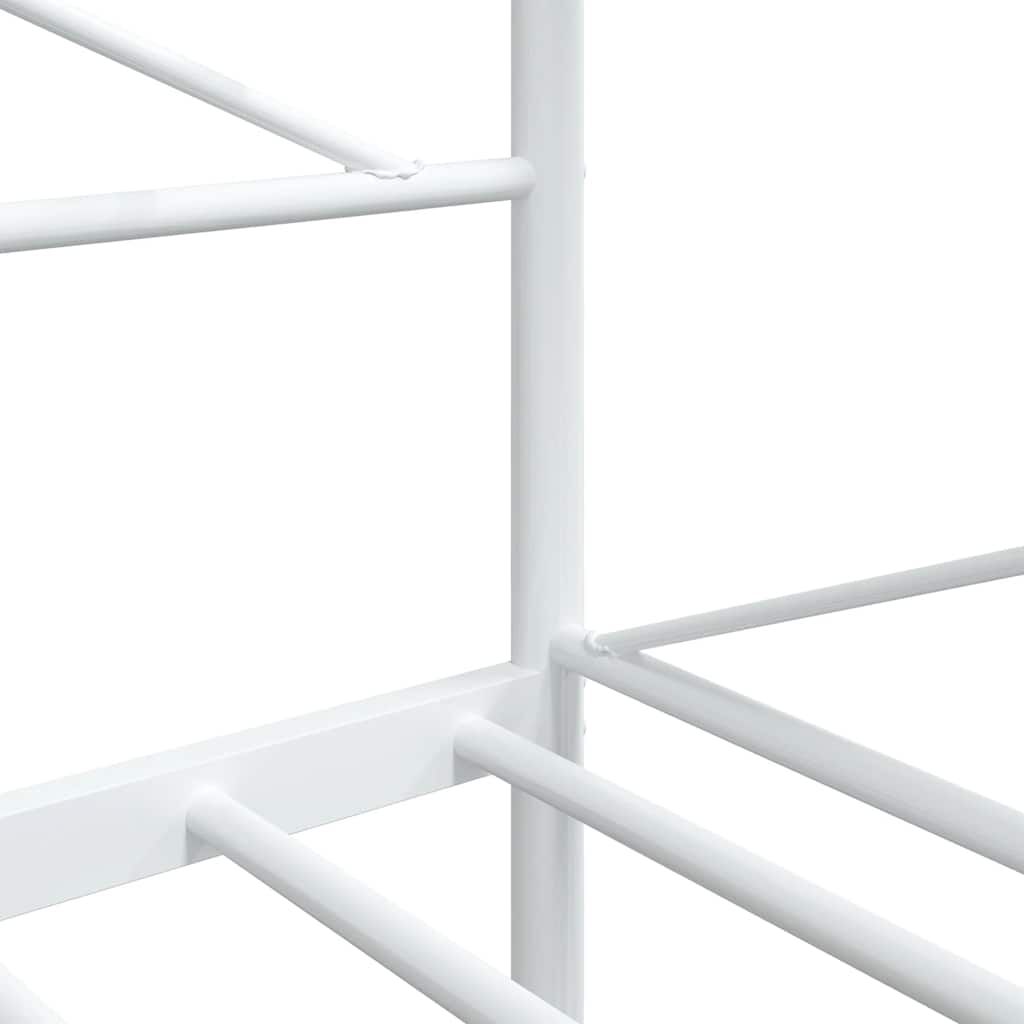 vidaXL Κρεβάτι ημέρας χωρίς στρώμα Λευκό 100x200 cm Ατσάλι