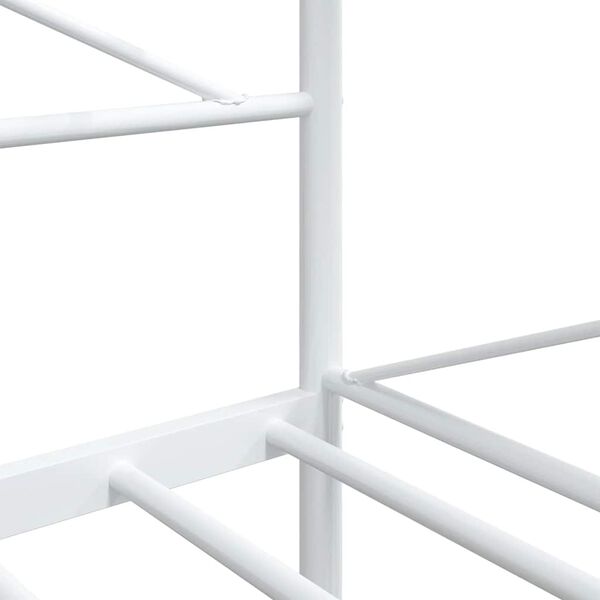 vidaXL Κρεβάτι ημέρας χωρίς στρώμα Λευκό 100x200 cm Ατσάλι