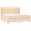 vidaXL &Kappa;&rho;&epsilon;&beta;ά&tau;&iota; Boxspring &mu;&epsilon; &Sigma;&tau;&rho;ώ&mu;&alpha; &Kappa;&rho;&epsilon;&mu; 200x200 &epsilon;&kappa;. &Upsilon;&phi;&alpha;&sigma;&mu;ά&tau;&iota;&nu;&omicron;
