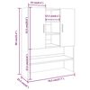 vidaXL Ντουλάπι Πλυντηρίου Γκρι Sonoma 70,5 x 25,5 x 90 εκ.