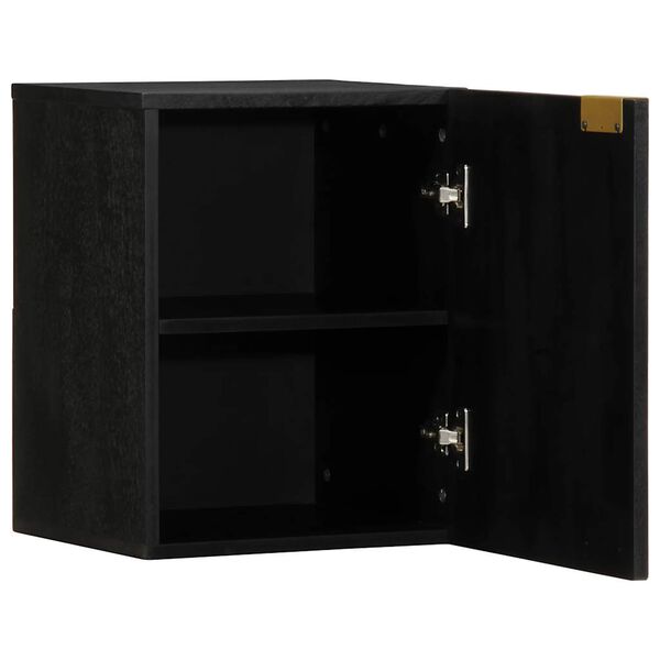 vidaXL Στήλη Μπάνιου Κρεμαστή Μαύρο 38x33x48 εκ. Επεξεργασμένο Ξύλο